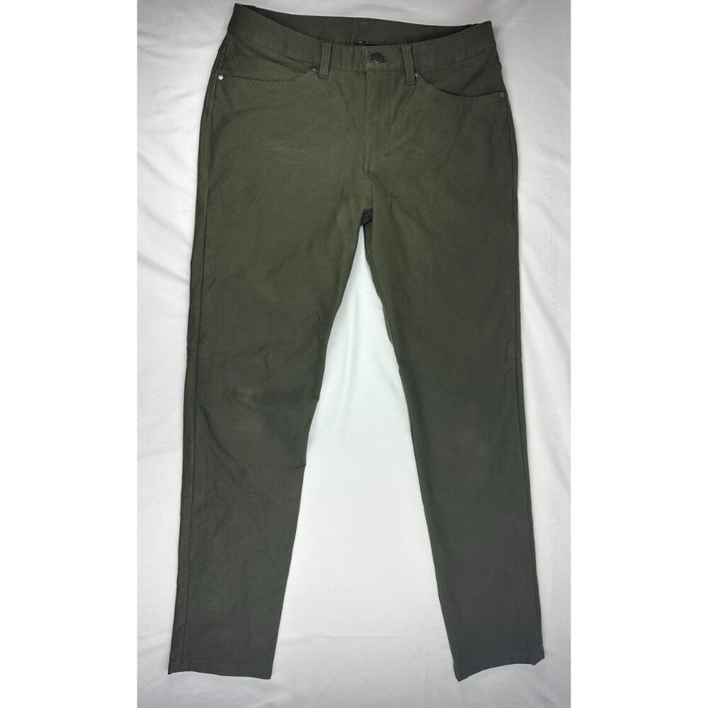 Lululemon Pants Mens 31*31 Green ABC Slim-fit 5 Pocket Utilitech Stretch Casual